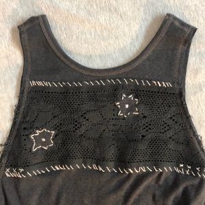 FREE PEOPLE BOHO Dark Grey Tank 🌻
